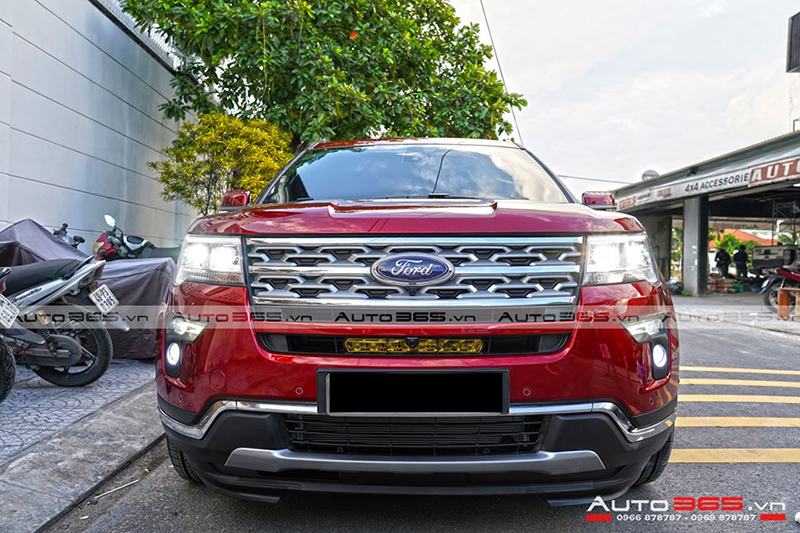 Ford Exlporer nâng cấp bi GTR Premium kết hợp kit osram siêu sáng